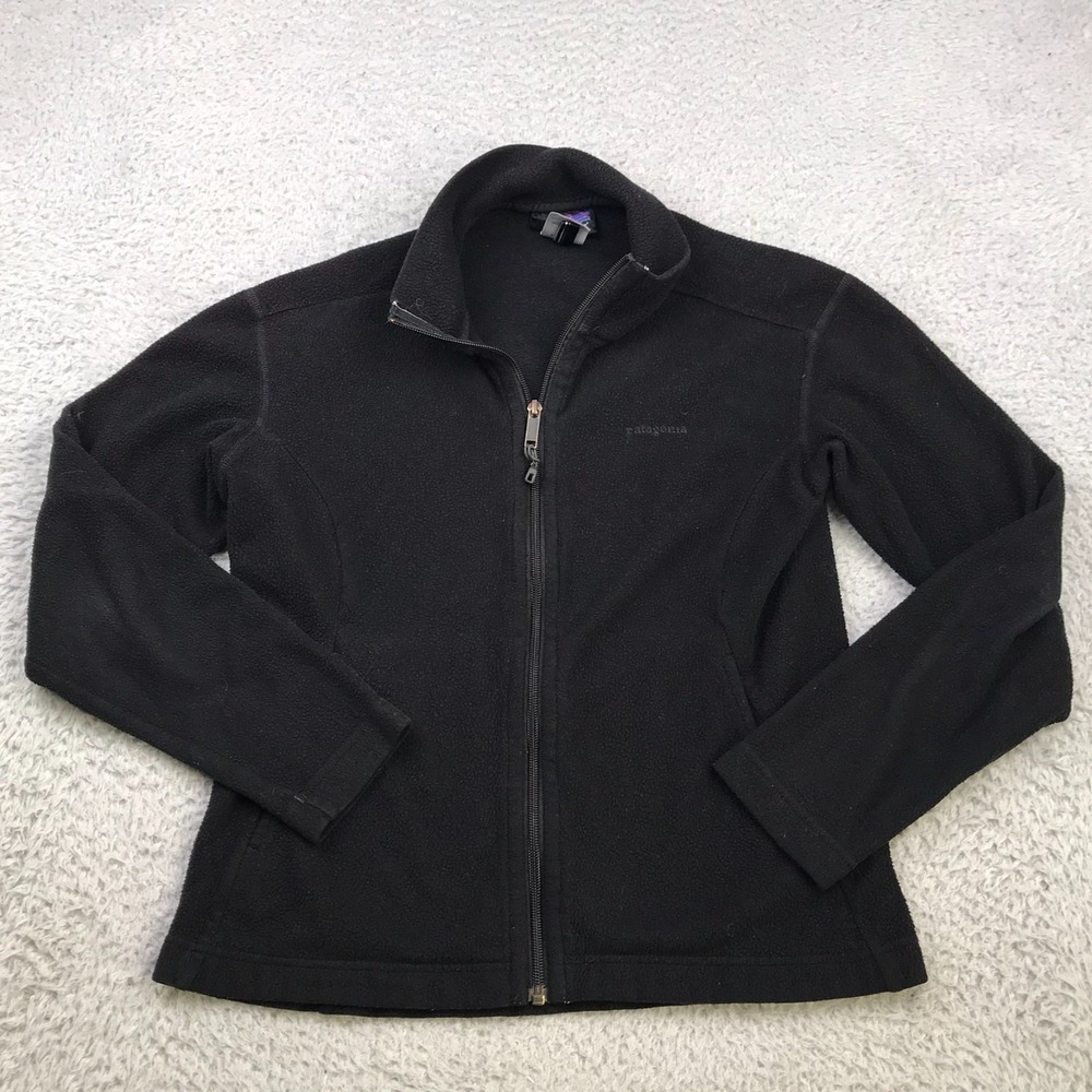 Patagonia Synchilla Jacket Womens S Black‎ Full Zip Fleece Coat
